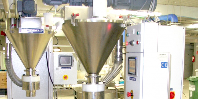 Two FIllermatic™ machines for spice mixes. MP Maustepalvelu Oy